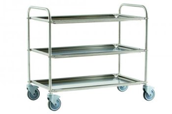 CARRELLO 3P.INOX 100cm GIMETAL