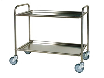 CARRELLO 2P.INOX 100cm GIMETAL