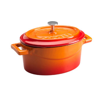 CASSERUOLINA OVAL.12 C/C.GHISA ARANCIO