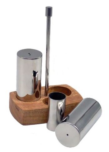 SET SALE/PEPE/STECCHI TONDI INOX/LEGNO