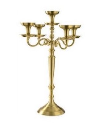 CANDELABRO 5 FIAMME ALTO FIN.ORO MATT