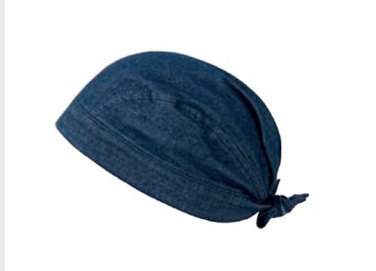 BANDANA BLU TINTA UNITA 65%COT.3