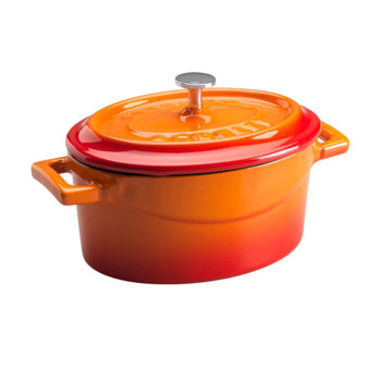 CASSERUOLA OVALE 25 C/C.GHISA ARANCIO