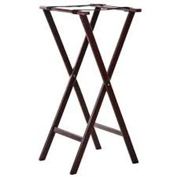 PORTA VASSOIO LEGNO MOGANO 45,5x43x96,5h