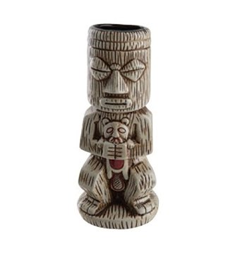 MUG TIKI TOTEM 50cl.MARRONE h.22