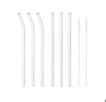 SET 6 CANNUCCE VETRO 8mmL.21,5 C/SCOV.