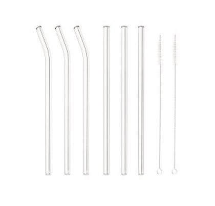 SET 6 CANNUCCE VETRO 8mmL.21,5 C/SCOV.