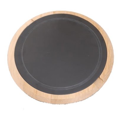 TAGLIERE ROVERE TONDO 35 C/PIATTO LAM.