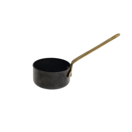 CASSERUOLA C/MANICO 8cm BLACK & GOLD