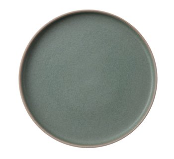 PIATTO PIANO 26,5 C/BORDO VERDE SANDIE