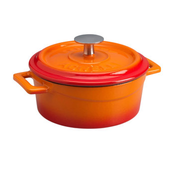 CASSERUOLA 2M 20 C/COP.GHISA ARANCIO