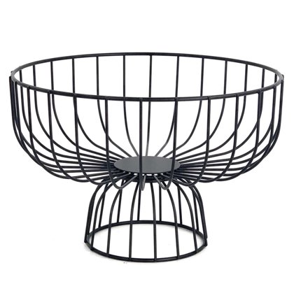 CESTA P/FRUTTA BASSA FILO 28xH9 CARBONE CALEIDO