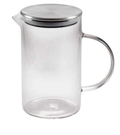 CARAFFA BOROSILICATO 2lt.C/COP. INOX