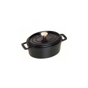 CASSERUOLA OVALE NERA 23cm.GHISA STAUB