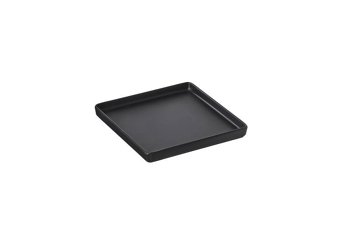 PIATTINO QUADRO FINGER NERO MEL.12x12