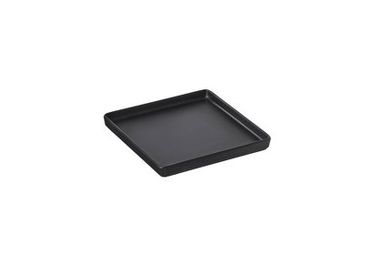 PIATTINO QUADRO FINGER NERO MEL.12x12