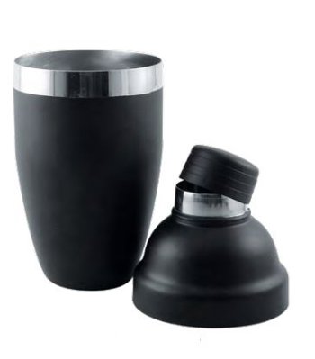 SHAKER 3pzCOBBLER NERO 500ml.INOX