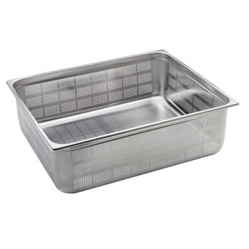 BACINELLA INOX 18/10 GN 2/1 H65 FORATA