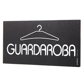 TARGA ADESIVA 8x15 GUARDAROBA