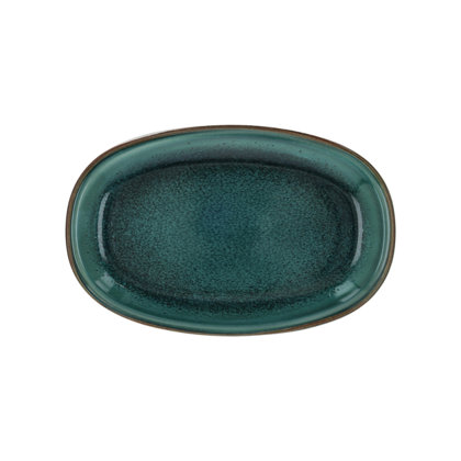PIATTO OVALE 30x20 AZETA PETRA PEACOCK