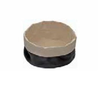 CESTINO PANE TESS.NERO/BEIGE TON.BIC.20