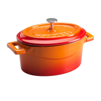 CASSERUOLA OVALE 29 C/C.GHISA ARANCIO