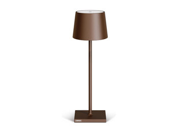 LAMPADA DA TAVOLO USB ALLUMINIO CORTEN