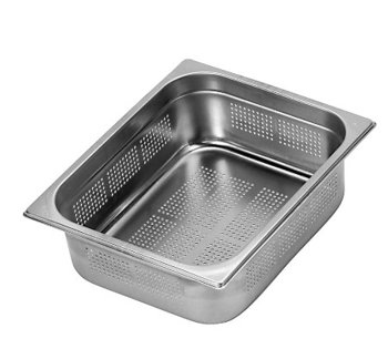 BACINELLA INOX 18/10 GN 2/1 H65 FORATA