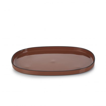 PIATTO OVALE 36x22 CANNELLA CARACTERE