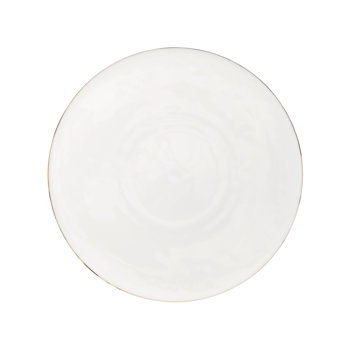 PIATTO PIANO 31 SILK BIANCO BORDO ORO