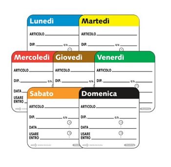 C/250 ETICHETTE DISS. 50x50mm DOMENICA