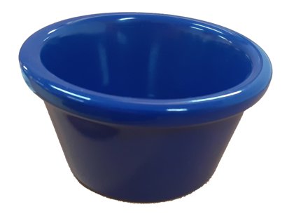COPPETTA RAMEQUIN BLU LISCIA 6cl MELAM 7×7×4cm