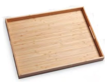 VASSOIO RETTANG.C/MAN.40x30x3 BAMBOO