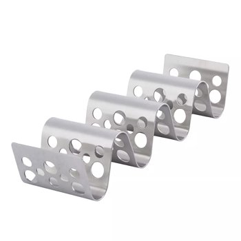 SUPPORTO PORTA TACOS FORATO 4 POSTI INOX