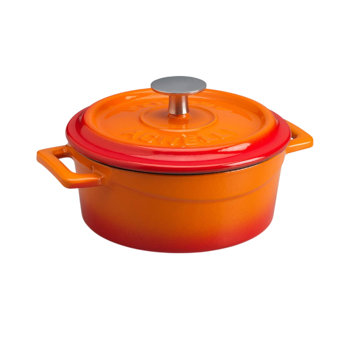 CASSERUOLINA 2M 10 C/COP.GHISA ARANCIO