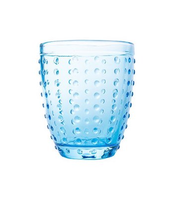 BICCHIERE VETRO 32 cl AZZURRO BOLLICINE