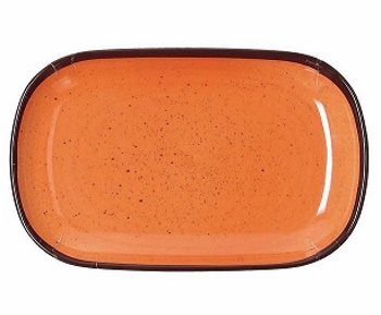 PIATTO OVALE 21x13 ARANCIO SHOW PLATE