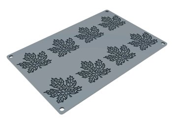 STAMPO SILICONE 30x20 8  FOGLIE ACERO