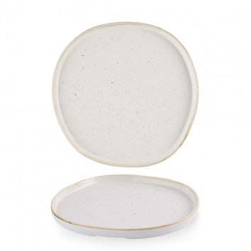 Piatto con Bordi 26 cm, Organic Bianco - Churchill Stonecast, Porcellane