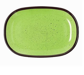 PIATTO OVALE 27x18 VERDE SHOW PLATE