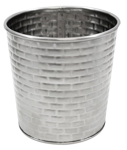 MINI VASETTO TONDO INOX LAVORATO 9x9h