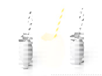 BICCHIERE UOVA DI STRUZZO BIANCO