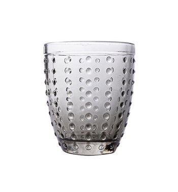 BICCHIERE VETRO 32 cl GRIGIO BOLLICINE