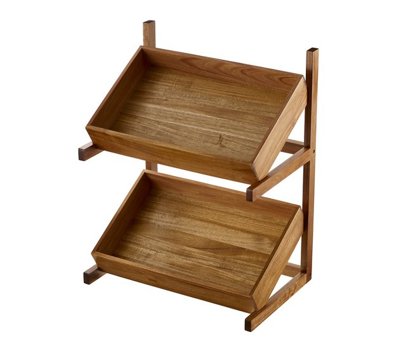 ESPOSITORE BUFFET+2 CASS.GN1/1 ACACIA 55x36x70h