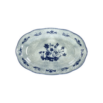 PIATTO OVALE 31 V. VIENNA GRAY FLOWERS