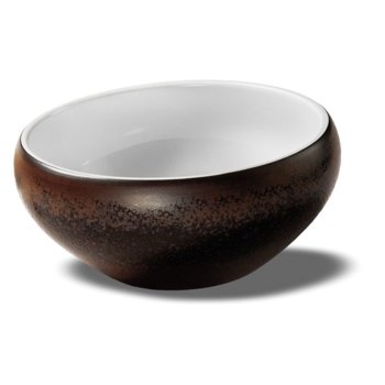 BOWL TONDA ESTIA 18 RUGGINE/BIANCO