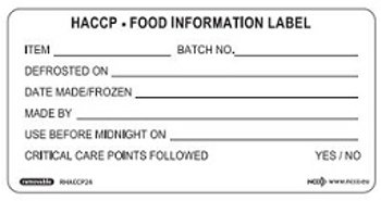 C/500 ETICHETTE REMOVIBILI HACCP 50x90