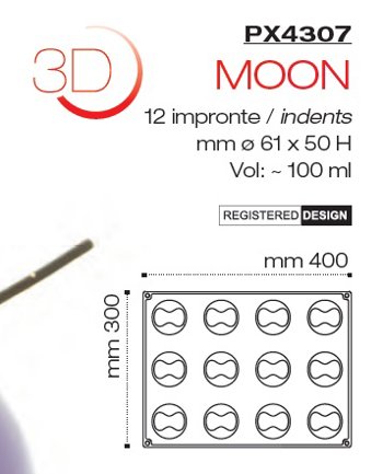 STAMPO 40x30 12 MOON 61mm.H.50mm