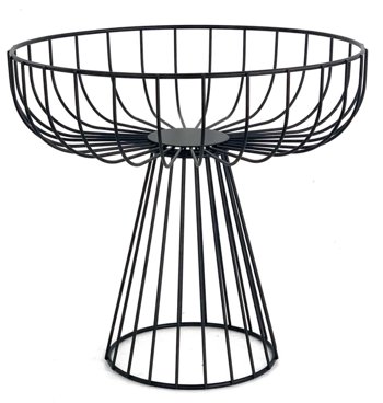 CESTA P/FRUTTA ALTA FILO 30xH15 CARBONE CALEIDO