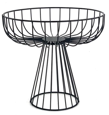 CESTA P/FRUTTA ALTA FILO 30xH15 CARBONE CALEIDO